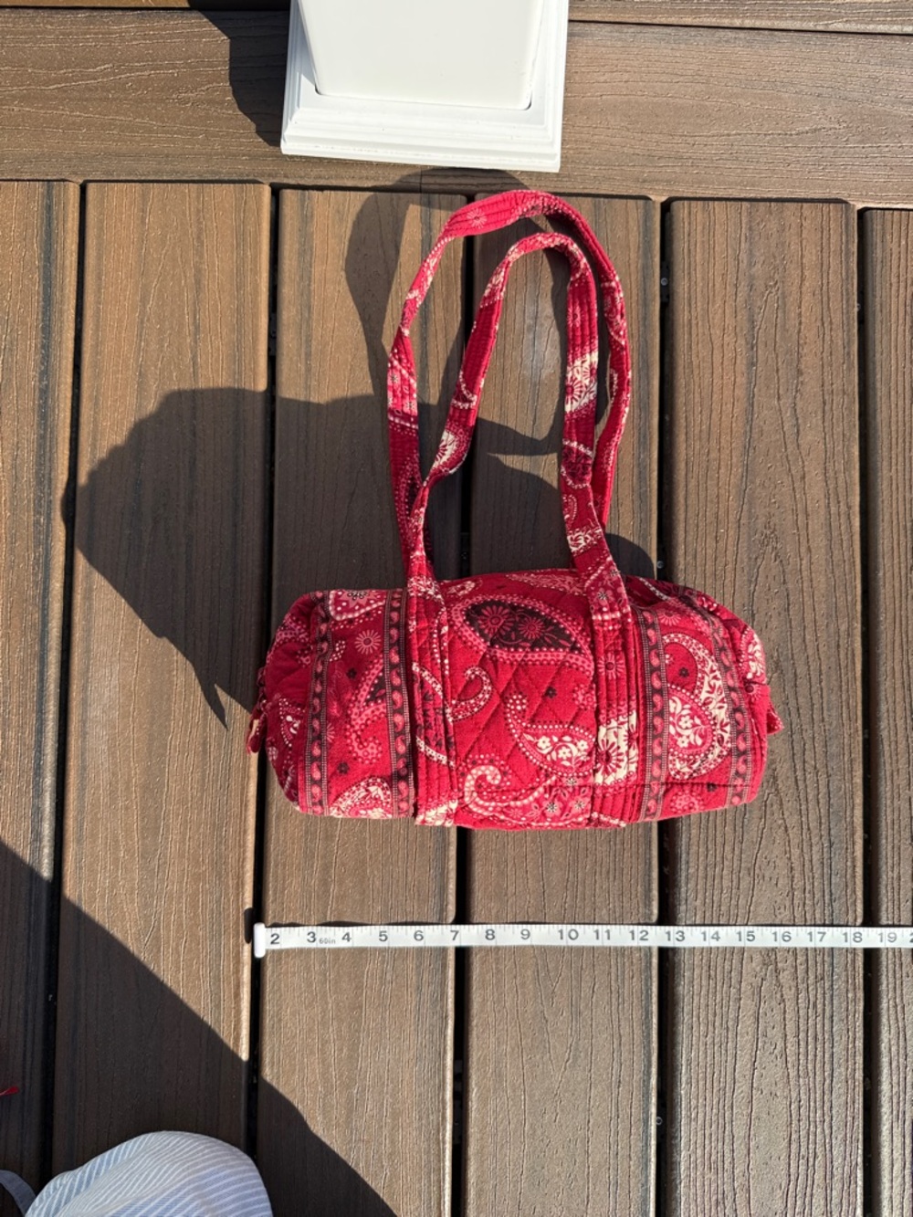 Red Quilted Paisley Cosmetic Bag Set “red mesa paisley” - Picture 3 of 10